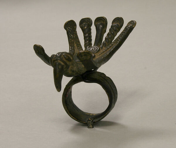 Ring: Bird, Nuna blacksmith, Brass (cast), Nuna peoples