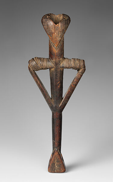 Flute (Mpiru), Wood, fiber, reptile skin, Nuna 