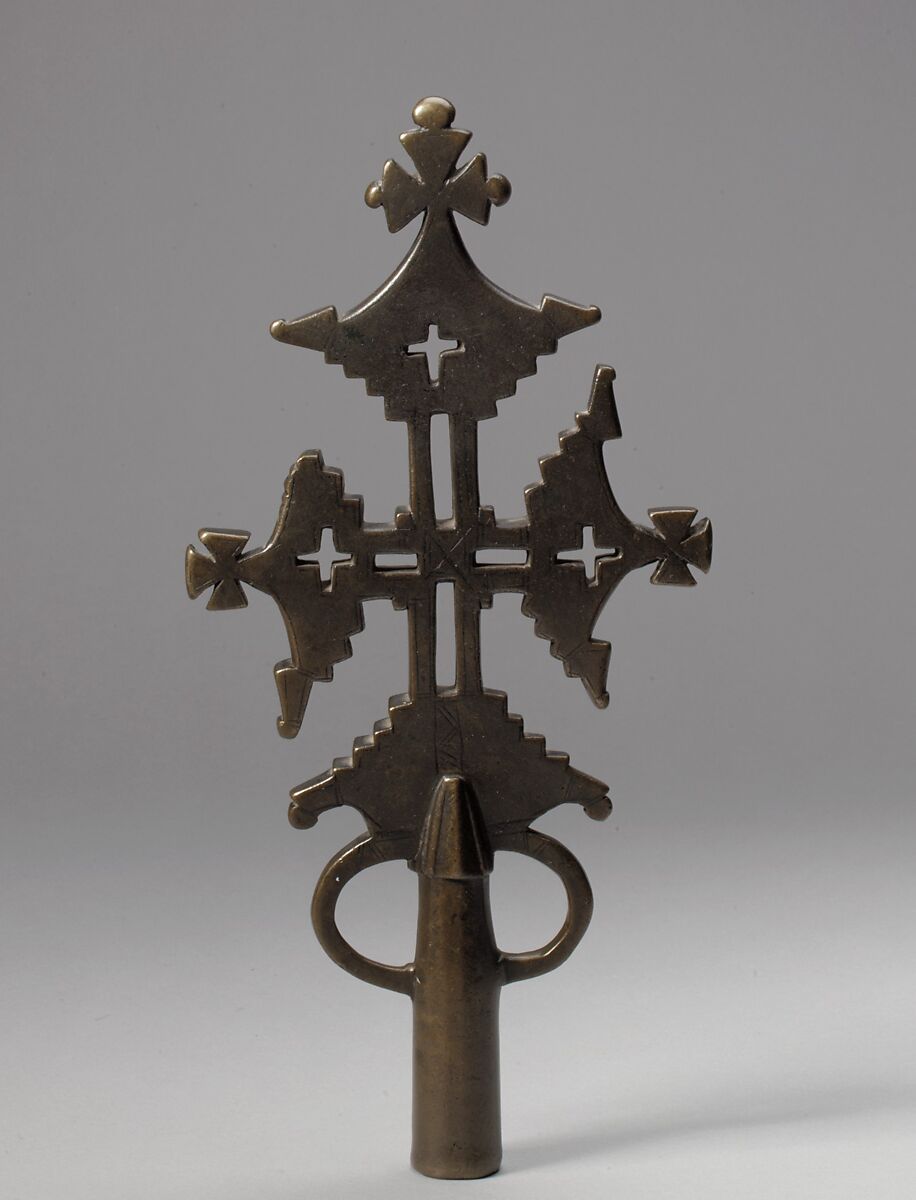 Processional Cross, Northern Highlands region artist, Brass, Northern Highlands region