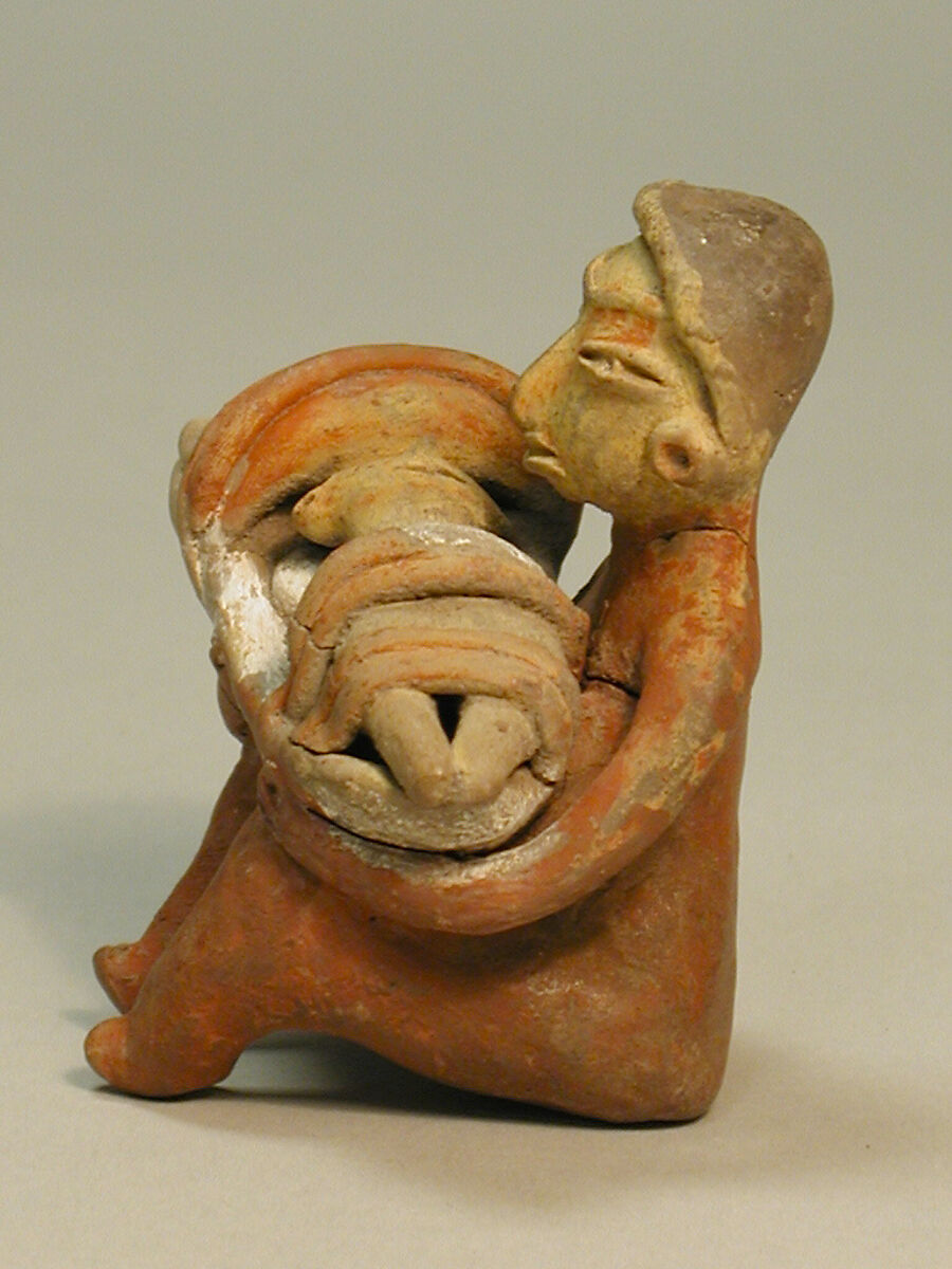 Mother and Child Figure, Ceramic, Tlatilco
