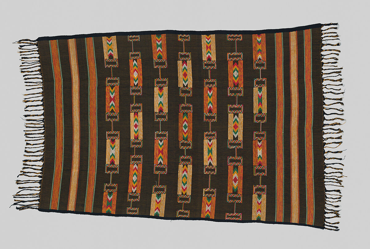 Wrapper, Women&#39;s weaving cooperative in Akwete (Nigerian), Cotton, dye, Igbo peoples 