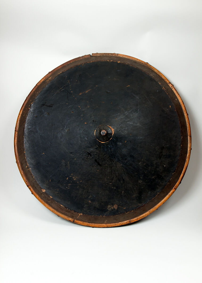 Shield, Wood, cane (rattan), pigment, Philippine, Moro 