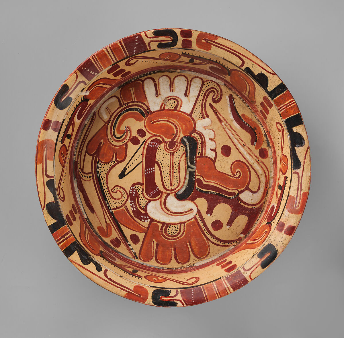 Tripod bowl, Los Tuxtlas artist(s), Ceramic, slip, Classic Veracruz