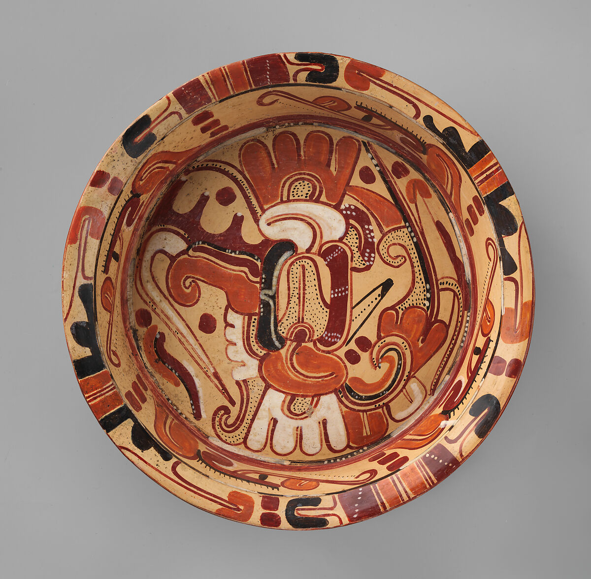 Tripod bowl, Los Tuxtlas artist(s), Ceramic, slip, Classic Veracruz