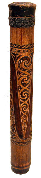 Bamboo Container, Bamboo, wood, fiber, Kenyah or Kayan peoples 