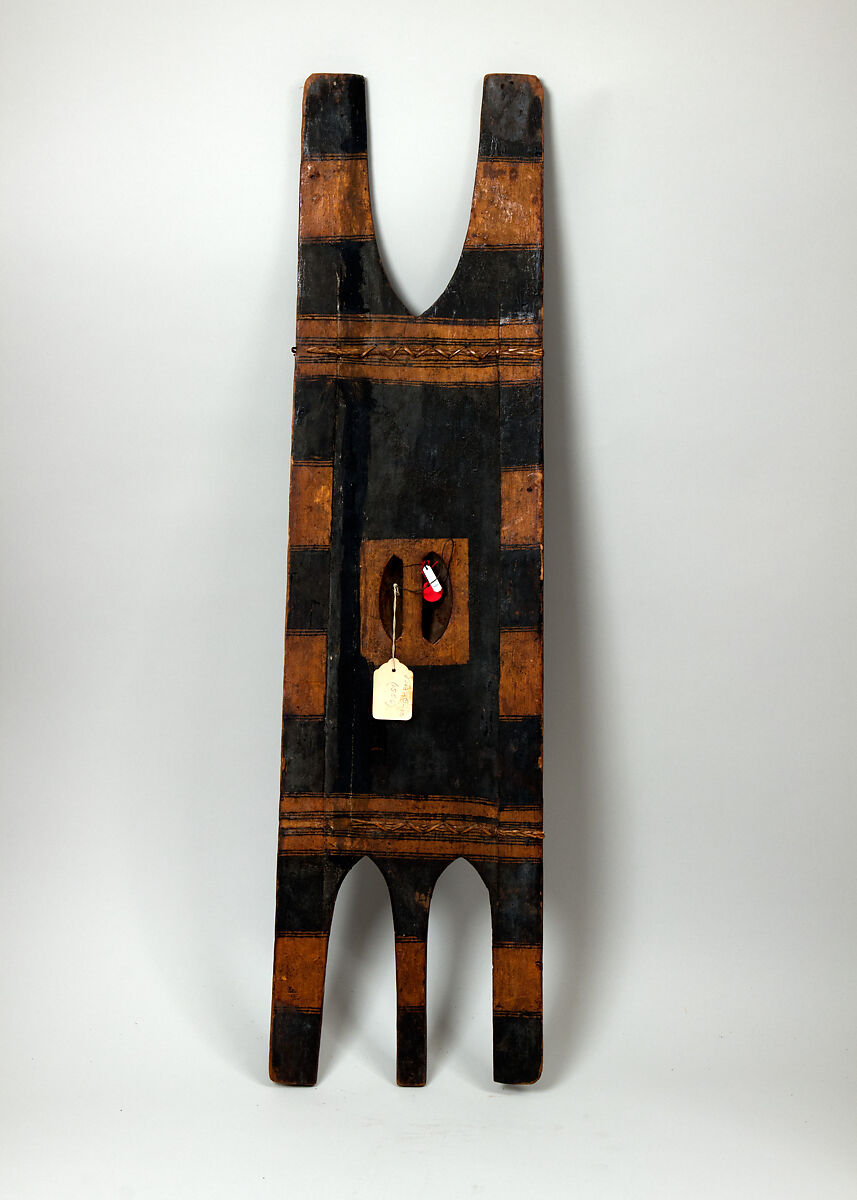 Shield, Wood, rattan, polychromy, Philippine, Igorot