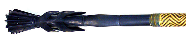 Club, Wood, fiber, glass beads, Rennell Island