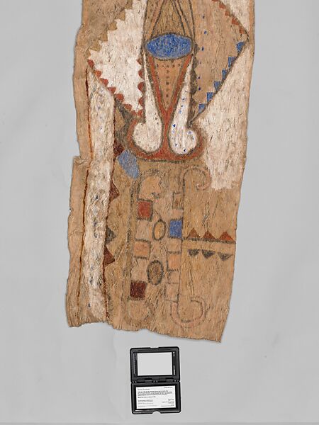 Barkcloth Panel for a Funerary Mask, Barkcloth, paint, Nakanai people