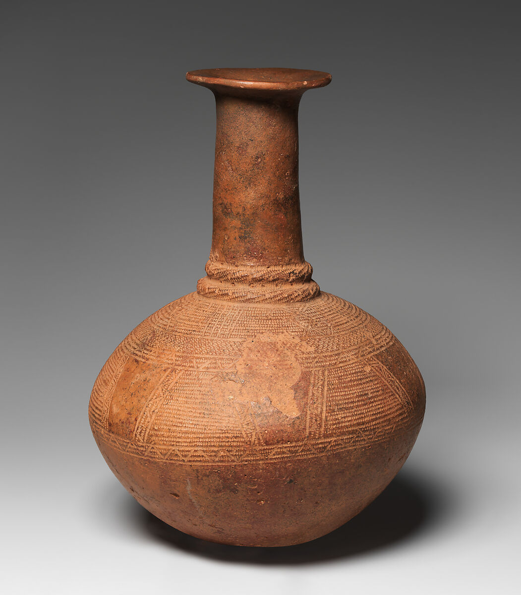 Long-necked vessel, Middle Niger artist(s), Terracotta, Middle Niger civilization