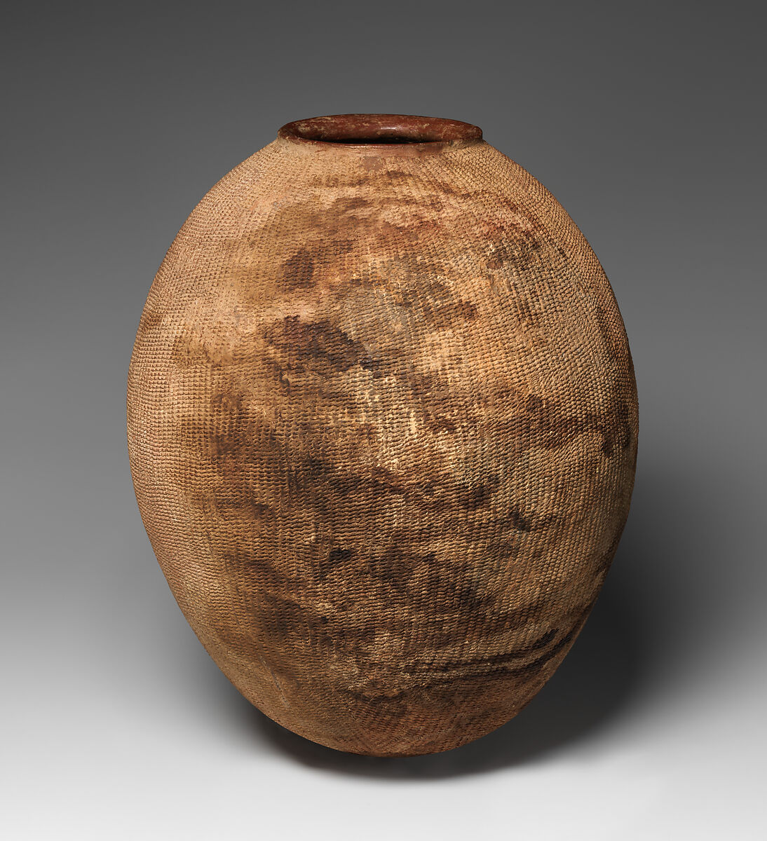 Globular vessel with twine impressions, Middle Niger artist(s), Terracotta, Middle Niger civilization (?)
