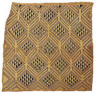 Panel, Raffia palm fiber, Kuba peoples 