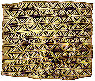 Panel, Raffia palm fiber, Kuba peoples 