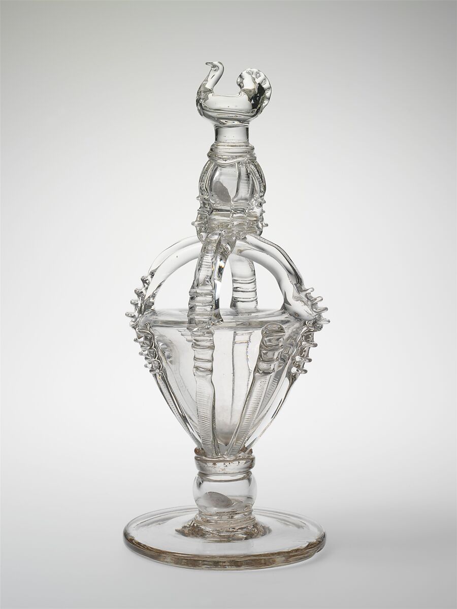 Bank, Possibly Boston &amp; Sandwich Glass Company (American, 1825–1888, Sandwich, Massachusetts), Blown glass with applied decoration, American 