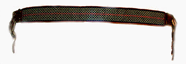 Belt (Umutsha), Cloth, glass beads, leather, metal, Zulu or Nguni peoples 