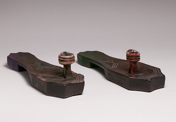 Sandal Pair, Wood, ivory, Tanzania 