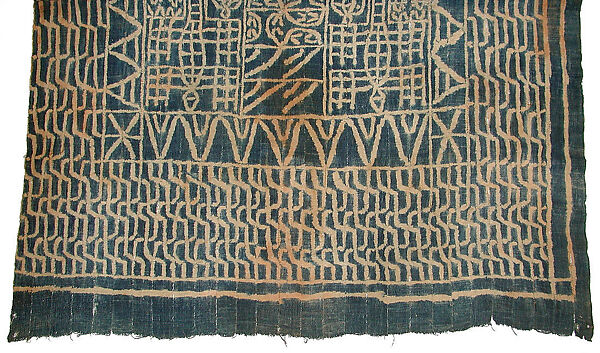 Royal Display Cloth (Ndop), Cotton, indigo dye, Cameroon 