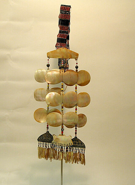 Ornament (Sipattal), Shell, beads, fiber, metal, Isneg people 