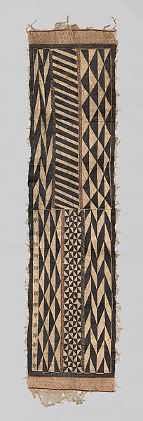 Masi bolabola (barkcloth panel), Barkcloth, pigment, Fijian 
