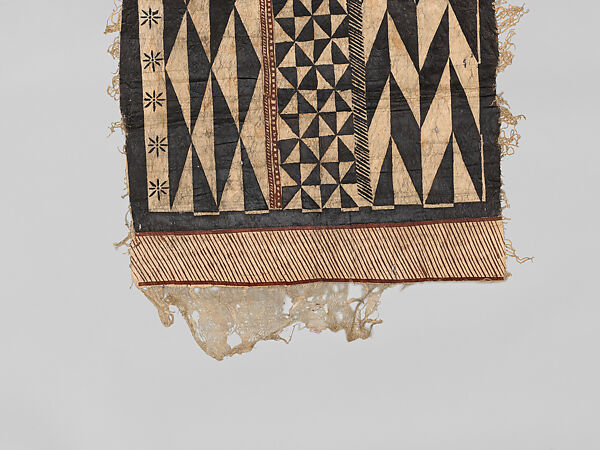 Masi bolabola (barkcloth panel), Barkcloth, pigment, Fijian