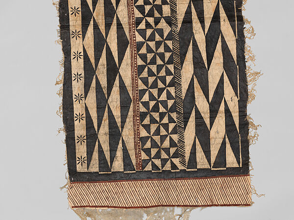 Masi bolabola (barkcloth panel), Barkcloth, pigment, Fijian