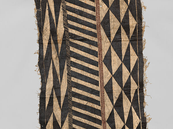 Masi bolabola (barkcloth panel), Barkcloth, pigment, Fijian