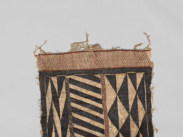 Masi bolabola (barkcloth panel), Barkcloth, pigment, Fijian