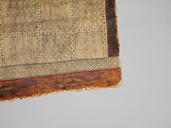 Waist Cloth (Salatasi), Barkcloth, pigment, Wallis and Futuna Territory, probably Futuna