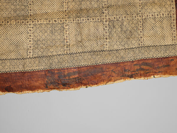 Waist Cloth (Salatasi), Barkcloth, pigment, Wallis and Futuna Territory, probably Futuna