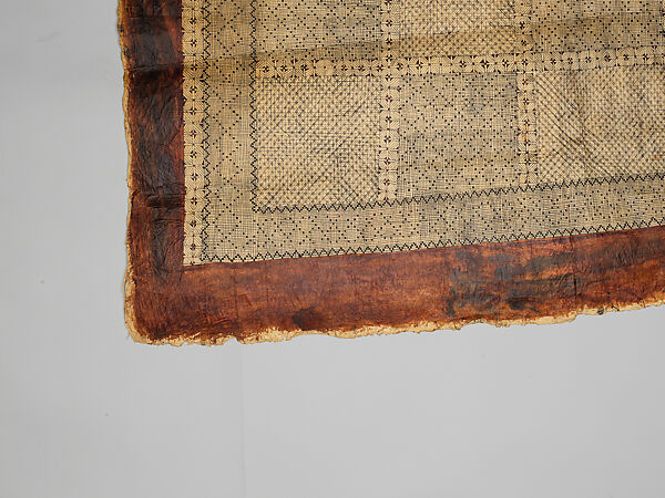 Waist Cloth (Salatasi), Barkcloth, pigment, Wallis and Futuna Territory, probably Futuna