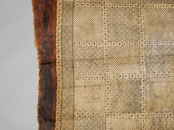 Waist Cloth (Salatasi), Barkcloth, pigment, Wallis and Futuna Territory, probably Futuna