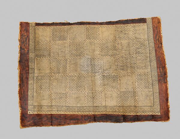 Waist Cloth (Salatasi), Barkcloth, pigment, Wallis and Futuna Territory, probably Futuna 