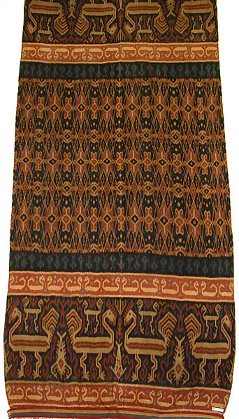 Man's Shoulder or Hip Cloth (Hinggi), Cotton, Sumba Island 