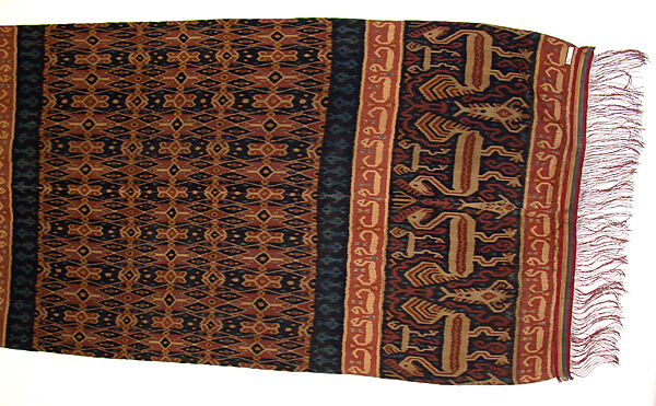 Man's Shoulder or Hip Cloth (Hinggi), Cotton, Sumba Island