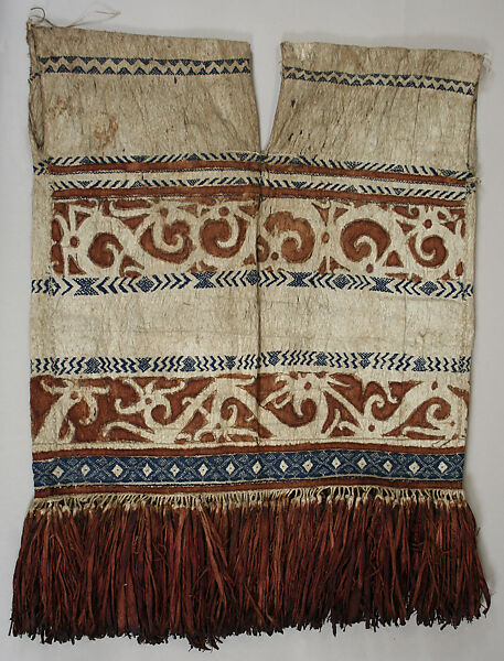 Jacket, Barkcloth, pigment, Kenyah or Kayan peoples