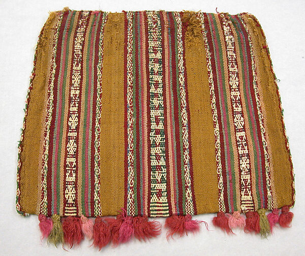 Coca Bag (Ch'uspa), Camelid hair, Aymara