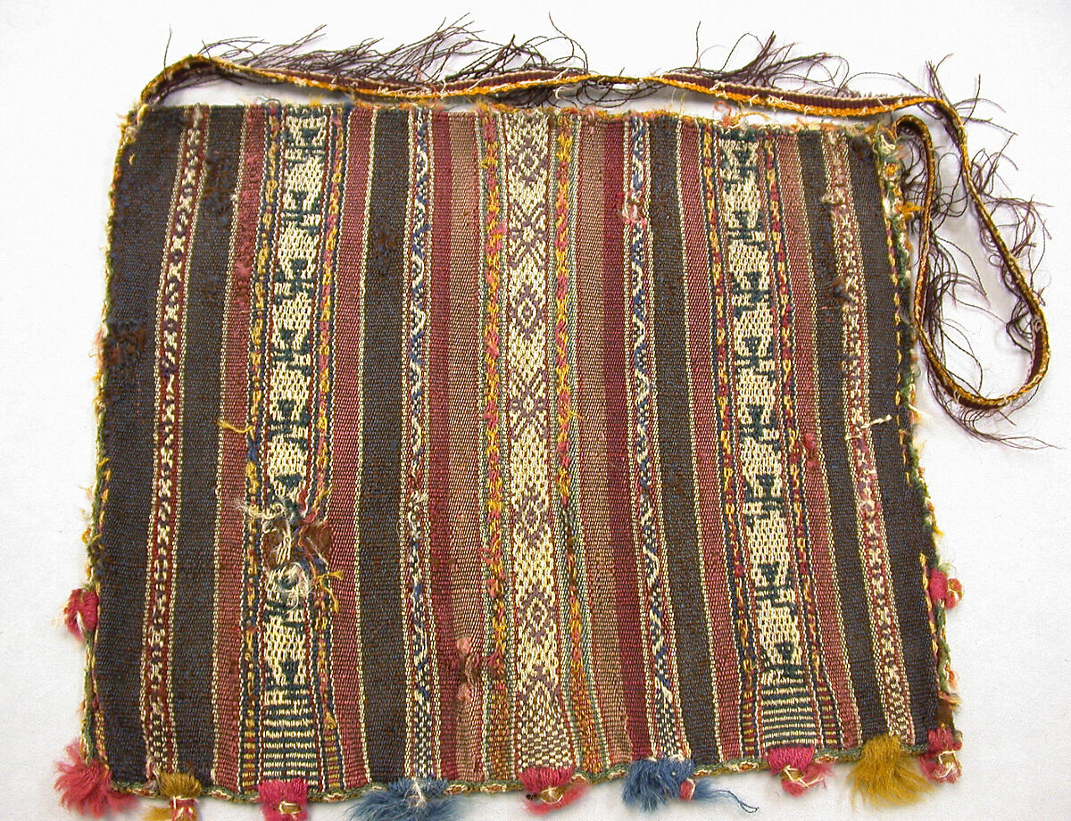 Coca Bag (Ch'uspa), Camelid hair, Aymara