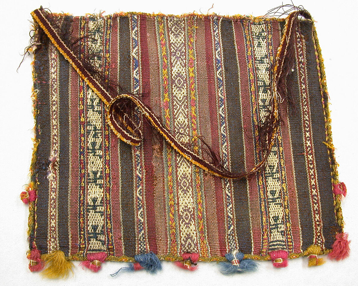 Coca Bag (Ch'uspa), Camelid hair, Aymara 