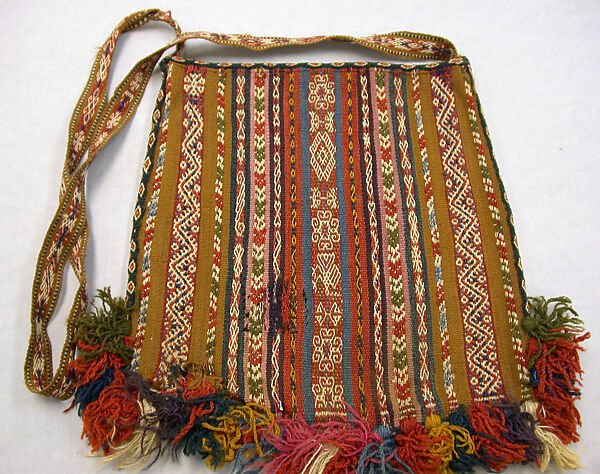 Coca Bag (Ch'uspa), Camelid hair, wool, Aymara 