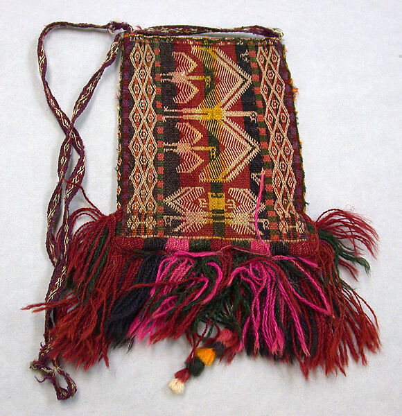 Coca Bag (Ch'uspa), Camelid hair, Aymara 