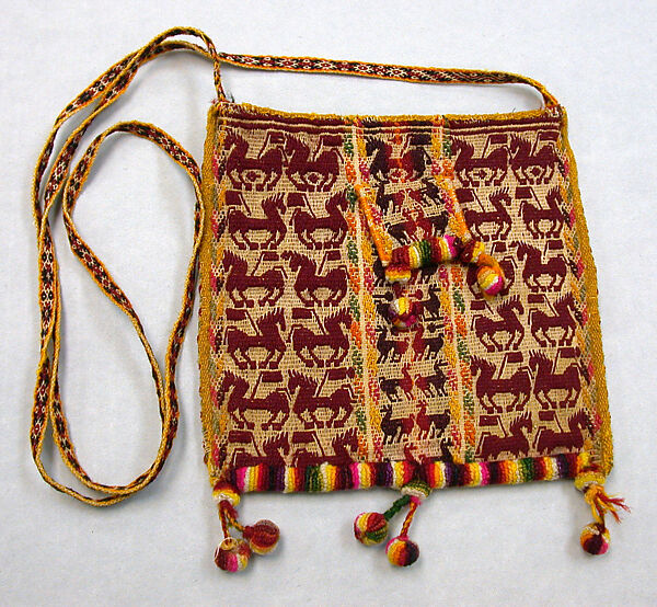 Coca Bag (Ch'uspa), Wool, cotton, Aymara 