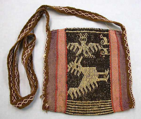 Bag (Ch'uspa), Wool, camelid hair, Aymara 