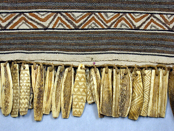 Baby Carrier, Cotton, paint, bone, Shipibo-Conibo