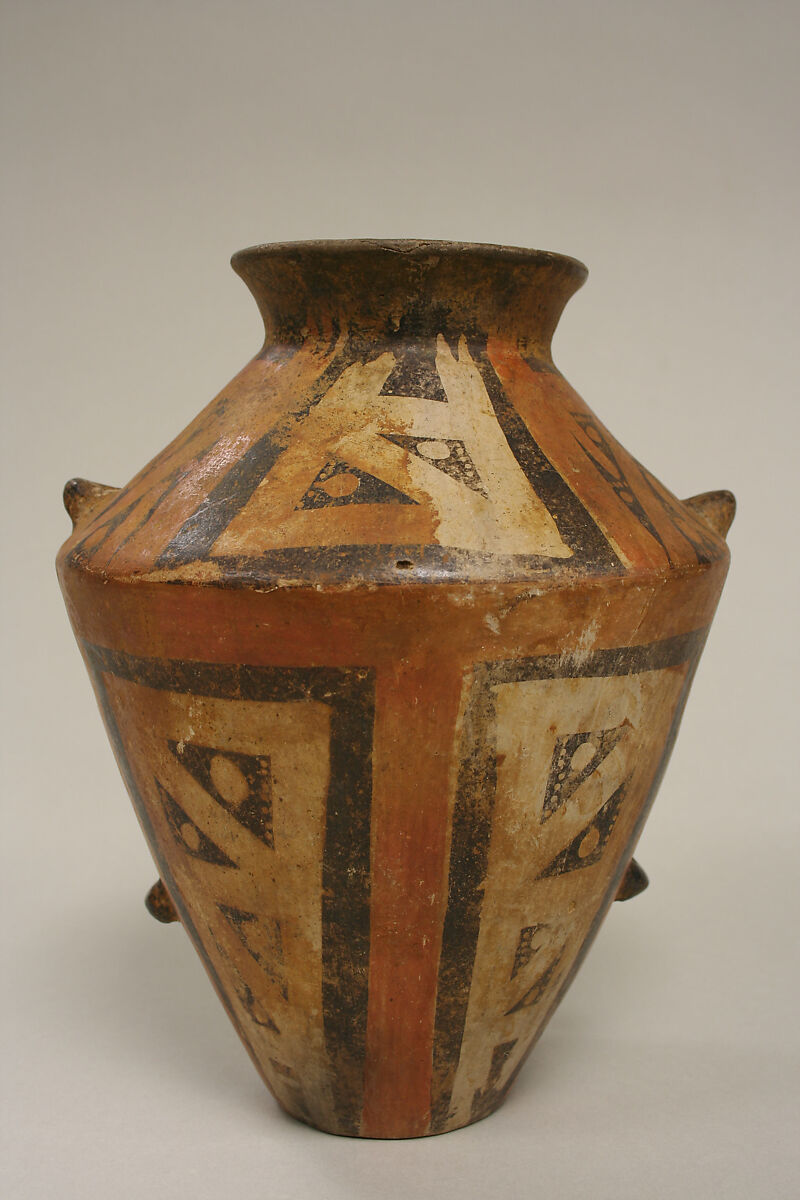 Jar, Geometric Pattern, Ceramic, slip, Quimbaya 
