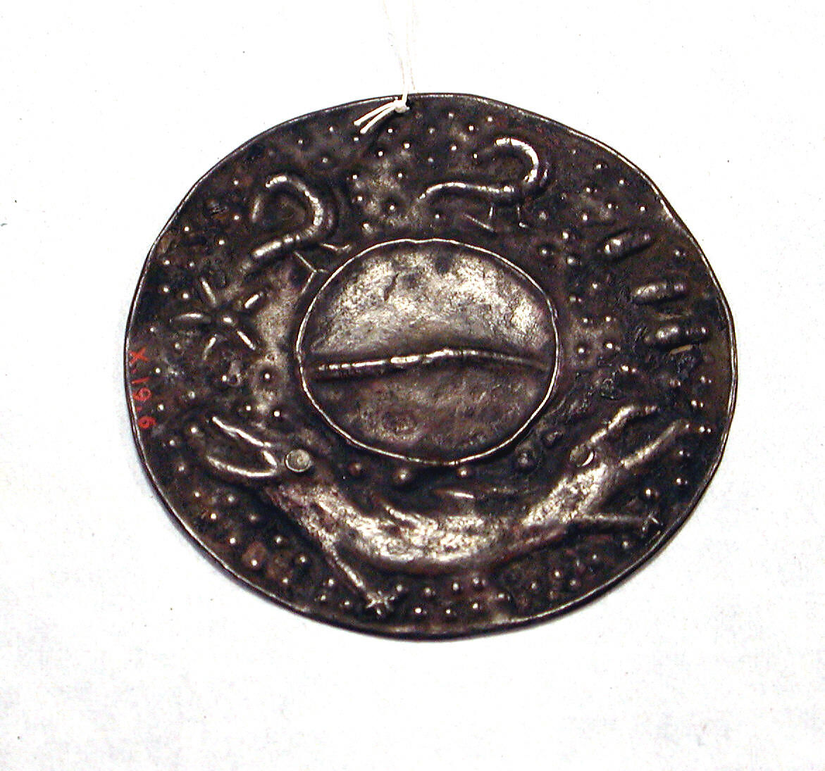 Disk Ornament, Silver, Peru (?) 