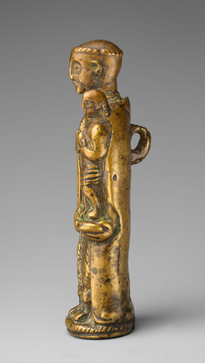 Pendant with Saint Anthony of Padua, Kongo artist, Partially hollow cast brass, Kongo peoples; Kongo Kingdom