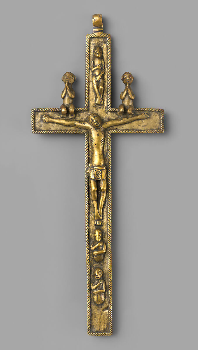 Crucifix, Brass, Kongo peoples 