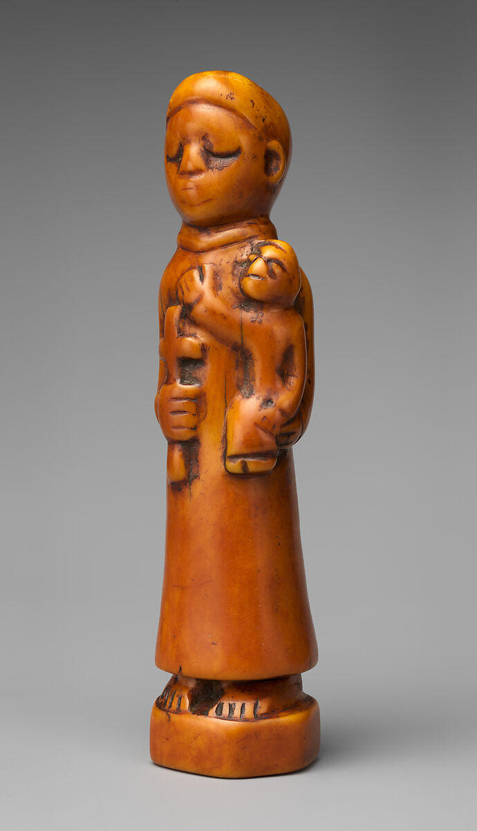 Figure: Saint Anthony (Toni Malau), Ivory (hippopotamus incisor), Kongo peoples