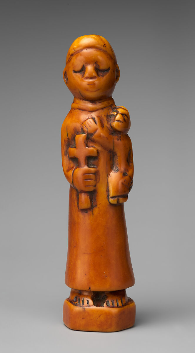 Figure: Saint Anthony (Toni Malau), Ivory (hippopotamus incisor), Kongo peoples