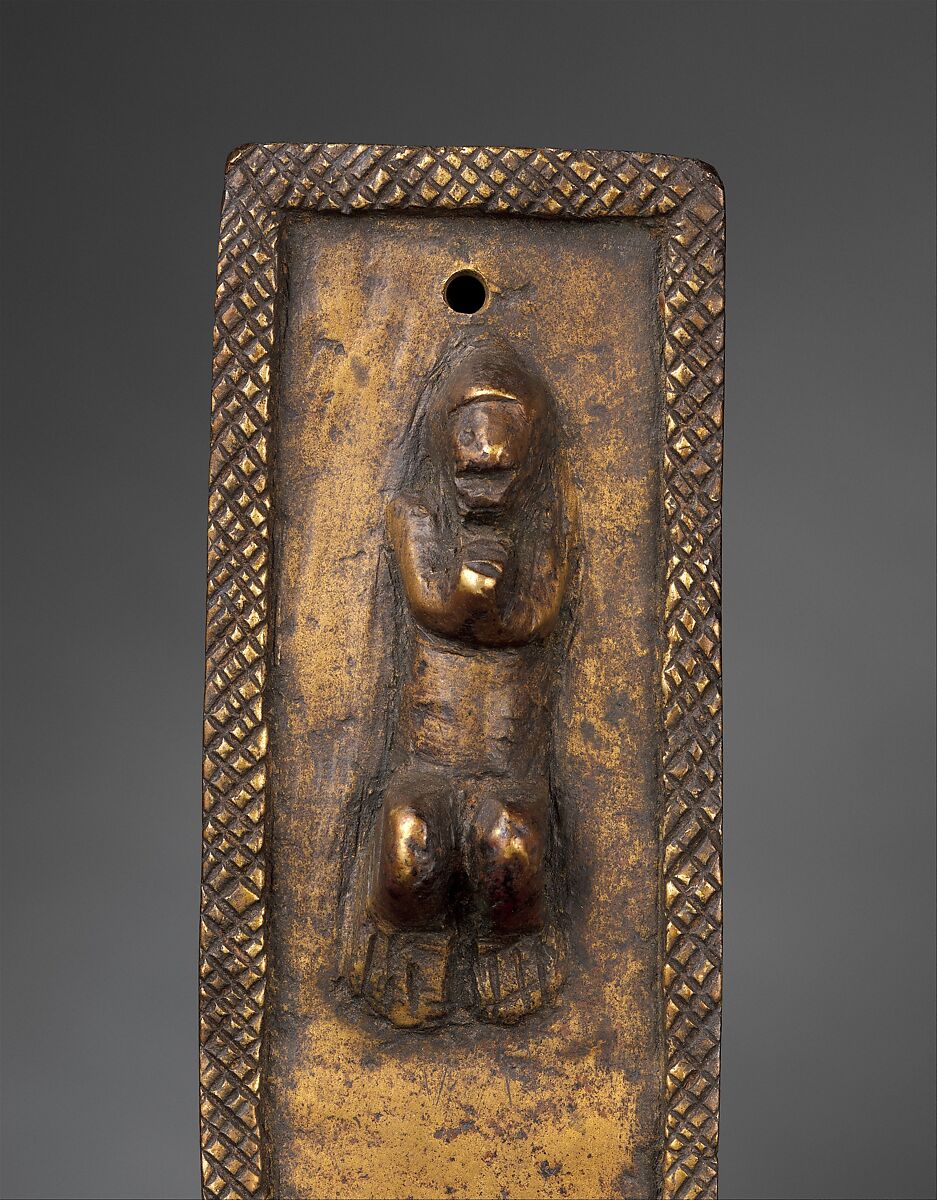 Crucifix, Kongo artist, Solid cast brass, Kongo