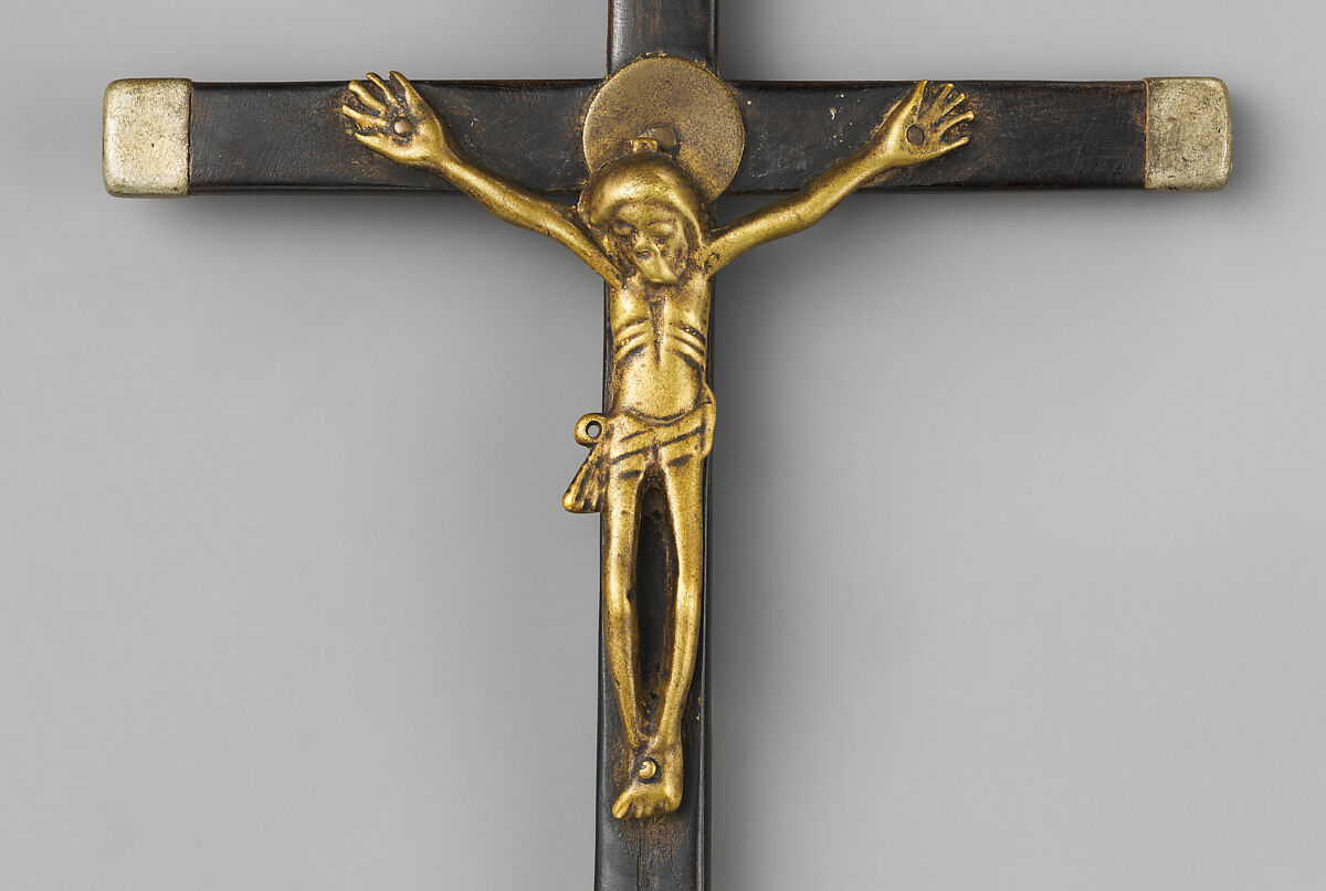 Crucifix, Wood, brass, Kongo peoples